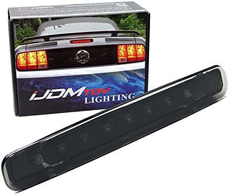 ıJDMTOY Koyu Füme Lens Tam LED Bagaj Kapağı Üçüncü Fren / dur ışık Meclisi ile Uyumlu 2005-2009 5th Gen Ön-LCI Ford Mustang