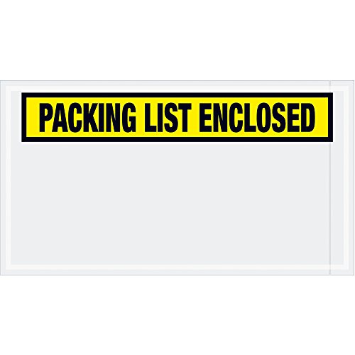 Poly Bag Guy Tape Logic Ambalaj Listesi Kapalı Zarflar, 5 1/2 x 10, Sarı, 1000 / Kutu
