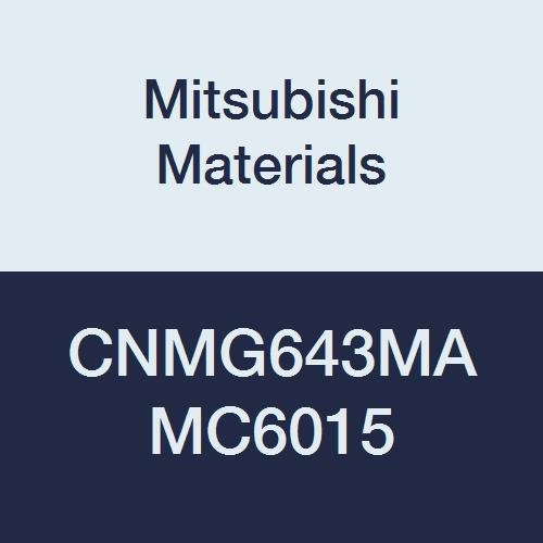 Mitsubishi Malzemeleri CNMG643MA MC6015 CNMG Karbür CN Tipi Negatif Tornalama Ucu Delikli, Kaplamalı, Eşkenar Dörtgen 80°, Sınıf