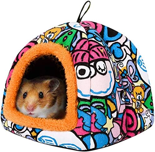 Küçük Hayvan Hamster Kirpi Küçük Kobay Yatak Hideout Evi Yıkanabilir Sıcak Karikatür Hamster Kirpi Chinchilla Gelincik Küçük