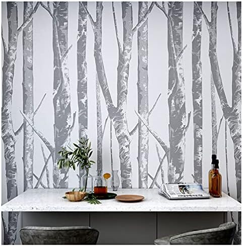 Kendinden Yapışkanlı Vinil Beyaz Huş Ağacı Yapışkan Kağıt Duvarlar için Duvar Kağıdı Dolapları Mobilya Odası Çıkartması 17. 7X117