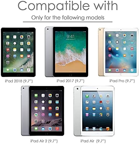 [2-Pack] QUESPLE iPad Hava 2 Temperli Cam Ekran Koruyucu için iPad 6th Nesil / iPad 9.7 inç (2018/2017) iPad Pro 9.7 / iPad Hava