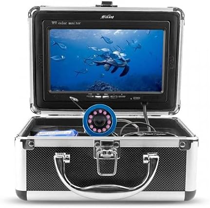 Thahamo Sualtı Balıkçılık Kamera, 7 İnç LCD Ekran 1000TVl Sualtı HD Kamera 12 LEDs Lamba Görünür Balık Bulucu 15 m