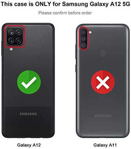 Samsung Galaxy A12 durumda, Jiunai 3 in 1 Çift Katmanlı Darbeye Damla Koruma Açık Spor Sert Hibrid Tampon Sağlam Kauçuk Kapak