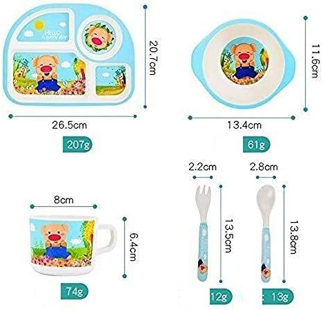 CffdoiFanh Bento Kutusu, Karikatür Bento Öğle Yemeği Kutusu, Çocuklar ve Çocuklar için Kase/Bardak/Çatal/Kaşıkla Sağlıklı Yemek