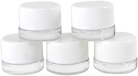 7 Gram Kozmetik Kapları 10 adet Örnek Kavanoz Beyaz kapaklı Küçük Makyaj Örnek Kapları, Düz Taraflı Kozmetik Kavanozları, Vücut