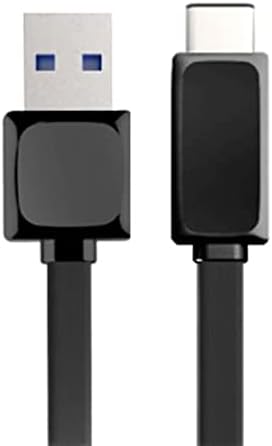 Hızlı Güç Düz USB-C Kablosu Xiaomi Mi Note 10 ile uyumlu USB 3.0 Gigabayt Hızları ve Hızlı Şarj Uyumlu! (Siyah 3. 3ft1M)