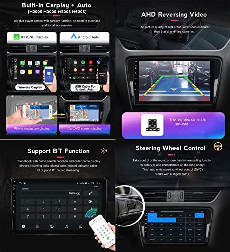 QXue 9 İnç 2 Din Araba Stereo Android 11 Chrysler Grand Voyager 2011-2015 için CarPlay ve Android Auto ile uyumlu,BT, FM/AM Ayna