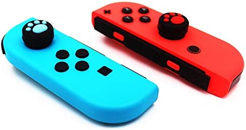 Başparmak Sapları Joystick kapatma başlığı Yumuşak Silikon Koruyucu kılıf için Nintendo Anahtarı Sevinç-Con - Kedi Pençe (Kırmızı