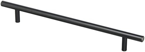 Cosmas 404-192FB Düz Siyah Katı Çelik Konstrüksiyon 3/8 Inç Ince Çizgi Euro Tarzı Kabine Donanım Bar Pull-7-1 / 2 İnç (192mm)