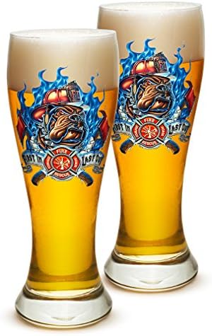 Alman Birası Stein-Erkekler veya Kadınlar için İtfaiyeci Hediyeleri-İlk Giren Son Çıkan Taş Bira Stein-İtfaiyeciler Logolu Bira