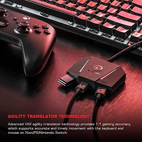[2022 Yeni Sürüm] GameSir VX2 AimBox Klavye ve Fare Konsolu Adaptörü için Xbox One, Xbox Serisi X / S, Nintendo Anahtarı, PS4,
