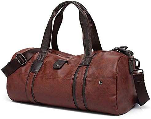 Andongnywell Klasik Spor deri spor Çantası Küçük Spor Çantası Haftasonu bagaj Çantaları Erkekler için Gecede Taşıma Çantaları