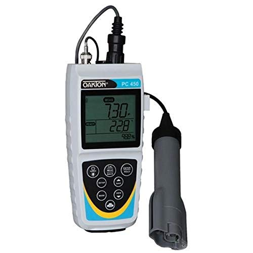 Oakton WD-35630 - 13 NIST Sertifikalı Ayrı Problu Oakton Su Geçirmez pH / CON 450 Metre