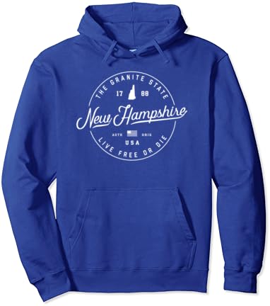 Sıcak New Hampshire Hoodie, Rozet Logo Kapüşonlu Sweatshirt