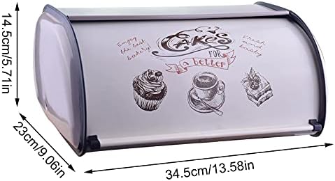 SHUAN Metal Ekmek kapaklı kutu Küçük Davul şeklinde Ekmek saklama kutusu Mutfak Depolama Tankı mutfak dekoru Organizatör