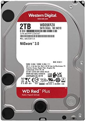 Western Digital 1 TB WD Red Plus NAS Dahili Sabit Sürücü HDD-5400 RPM, SATA 6 Gb / sn, CMR, 64 MB Önbellek, 3,5 - WD10EFRX