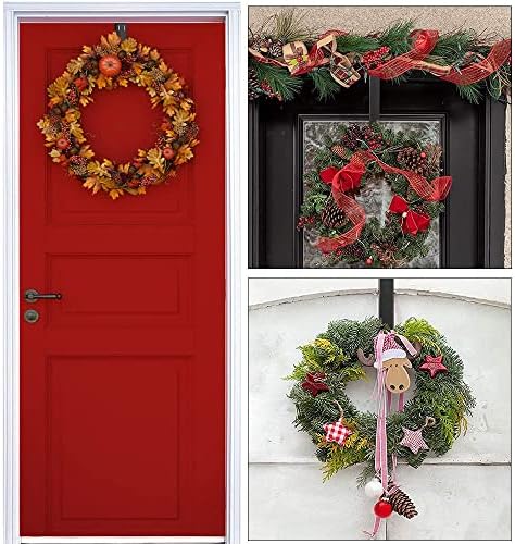 H-Tarzı Çelenk Askı için Ön Kapı Üzerinde Ayarlanabilir Kapı Çelenk Tutucu Süslemeleri Kanca için Noel Çelenk Dekor