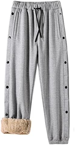 NREALY Polar Astarlı Sweatpants Erkekler için İpli Kış Sıcak Pantolon ile Cepler