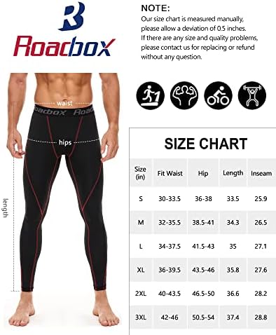 Roadbox 1, 2 veya 3 Paket erkek Sıkıştırma Pantolon Atletik Baz Katman Tayt Tayt Koşu Yoga Basketbol için