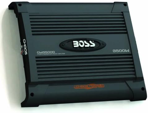 BOSS Ses Sistemleri CW3500D Kaos Kablolu 3500 Watt D Sınıfı Monoblok güç amplifikatörü Subwoofer Seviye Kontrolü ile