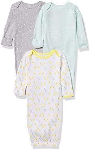Carter'ın Unisex Bebeklerinin Nötr Pamuklu Uyuyan Elbisesinin Basit Sevinçleri, 3'lü Paket