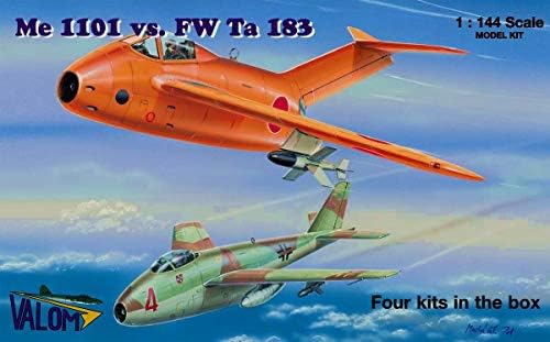 Valom 1/144 Ölçekli Me 1101 vs FW Ta 183 (Dört Kit) - Plastik Model Oluşturma Kiti 14401