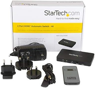StarTech.com 2 Portlu HDMI Anahtarı-Alüminyum Gövde ve MHL Desteği-30hz'de 4K Destekli 2x1 HDMI Switcher Kutusu-HDMI Seçici Anahtarı