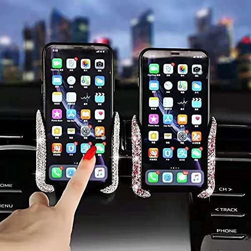 WIQIMIYI Cep telefonu Tutucu için Araba, 360°Ayarlanabilir Kristal Oto Araba Standı telefon tutucu Araba Aksesuarları için Kadın