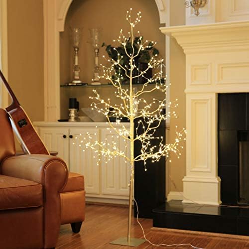 LİGHTSHARE Noel Ağacı Combo Kit-Melek ışıkları ile Starlit Ağacı Koleksiyonu, 4 Ayaklar 5 Ayaklar ve 6 Ayaklar, altın, 3 paketi,