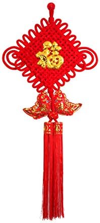 Çince Düğüm Püskül Çince Düğüm Süslemeleri Fu Çin Bahar Festivali Ev Dekor Geleneksel Süs Düğüm Püskül Çince Düğüm Kırmızı Şanslı