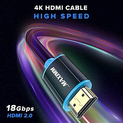 HDMI Kablosu 4K Ultra HD 4 Ayak (5 Paket) Naylon Örgülü HDMI 2.0 Kablosu, Yüksek Hızlı 18Gbps 4K@60Hz HDR, 3D, 2160p, 1080p,
