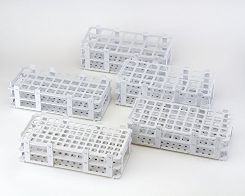 AZLON RPW018P Plastik, Beyaz, Test Tüpü Rafı, Polipropilen, 18 mm (5'li Paket)