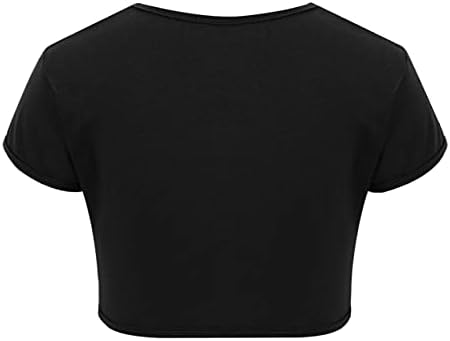 VernLan Büyük Kızlar için Cap Sleeve Atletik Gömlek Kırpma Üstleri Aktif/Spor/Jimnastik / Dans giyim Tank Top T Shirt