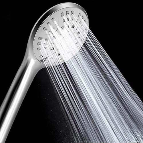 MHSHCQ Banyo Duş Başlığı ABS Krom Kaplama Yüksek Basınçlı Su Tasarrufu Handgeld Duş Başlığı 5 Modları Ayarlanabilir Banyo Sprey