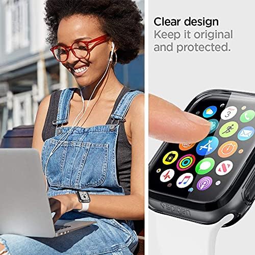 Spıgen Ultra Hybrid Apple Watch Ekran Koruyucu Kılıf Serisi 6/SE/5/4 (40mm) için Tasarlandı - Uzay Kristali