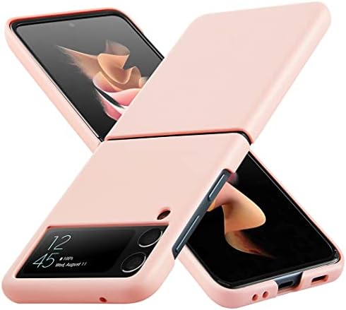 CANOTWAIT Slim Case Samsung Galaxy Z Flip 3 ile Uyumlu, Premium İnce Sert PC ile Mikrofiber Bez Anti-Slayt Hafif Koruyucu Telefon