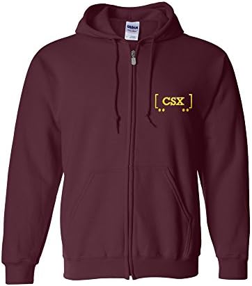 Günışığı Satış CSX boxcar Logo İşlemeli Fermuarlı Kapüşonlu Sweatshirt [222]