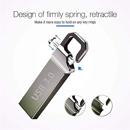 Siyah Metal Uyumlu 2.0 / 3.0 USB Flash sürücü, taşınabilir Su Geçirmez Metal Kalem Sürücü Depolama Anahtarlık Başparmak Sürücü