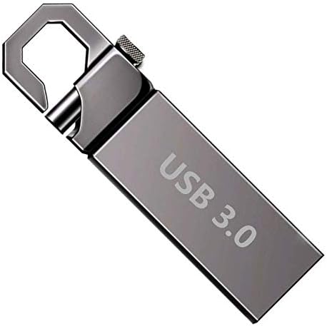 Siyah Metal Uyumlu 2.0 / 3.0 USB Flash Sürücü, taşınabilir Su Geçirmez Metal Kalem Sürücü Depolama Anahtarlık Başparmak Sürücü