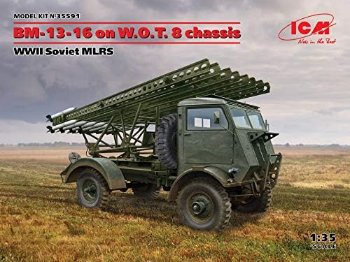 ICM 1/35 Ölçekli BM-13-16 üzerinde W. O. T. 8 Şasi, İKINCI dünya savaşı Sovyet MLRS-Plastik Modeli Yapı Seti 35591