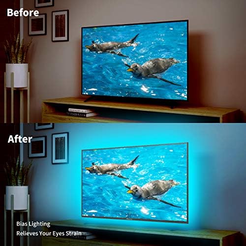 BASON aydınlatma TV Arka Işığı, 32-58 inç TV/Monitör Arka Işığı için 8.2 ft TV ışık Şeridi, Uzaktan Kumandalı SMD 5050 USB LED