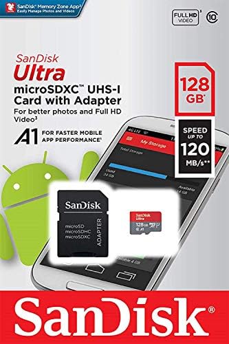 Ultra 128GB microSDXC, SanFlash ve SanDisk tarafından Doğrulanan Maxwest Orbit 3000 Plus için Çalışır (A1/C10/U1/8k/120MBs)