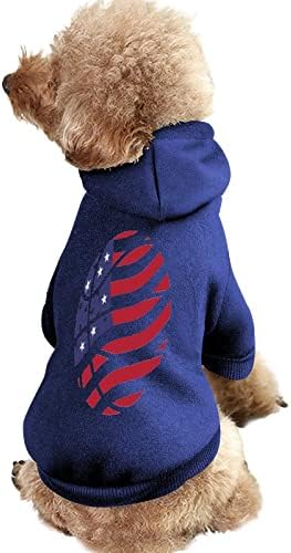 Amerikan Bayrağı Beyzketbol Köpekler Kapüşonlu Pet Kedi Kapüşonlu Elbise Gömlek Kazak