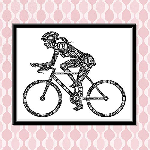 Kişiselleştirilmiş Hediye için Kadın Bisikletçi, Hediyeler için Bisiklet Severler, Baskı Spor Doğum günü Hediyeleri İçin Döngüsü