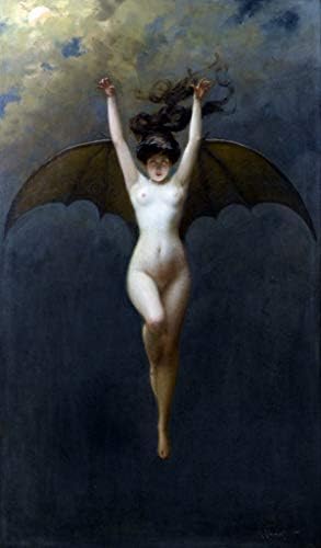 Albert Joseph Pénot'un Batwoman'ı, c. 1890-Tuval veya Fotoğraf Baskısı (2Kenarlıklı 24 X38 inç Pamuklu Tuval)