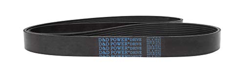 D & D PowerDrive 615K1 Poli V Kayışı, 1 Bant, Kauçuk