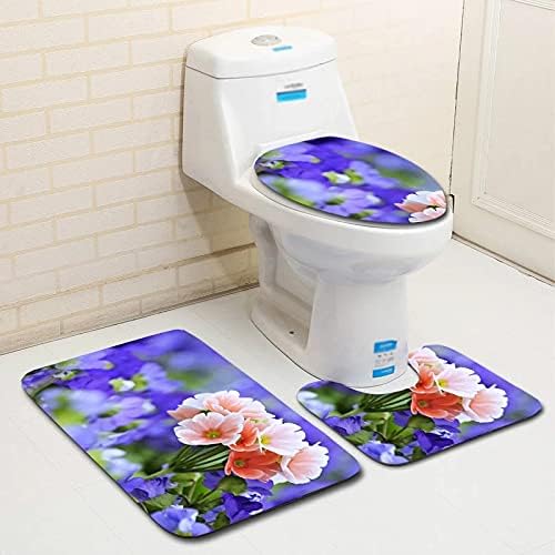FKSDHDG Banyo Paspas Tuvalet Üç Parçalı Set Halı Su Geçirmez Banyo Halı Klozet kapağı Kat Mat Banyo Dekor (Renk: C, Boyutu: 500mm