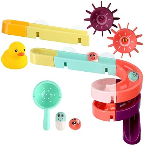 Muised DIY Slayt Kapalı Şelale Parça Sopa Bebek banyo oyuncakları DIY Vantuz Yarış Yörüngeler Parça Çocuklar banyo küveti Oyun