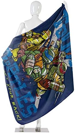 Nickelodeon'un Teenage Mutant Ninja Kaplumbağaları, Tough Turtles Blues Polar Battaniye, 45 x 60, Çok Renkli